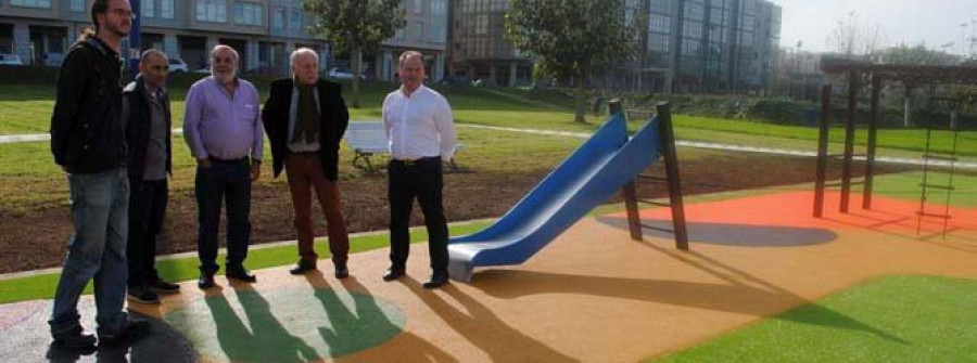 Culleredo potencia los espacios verdes en el entorno de la Cros con un nuevo parque infantil