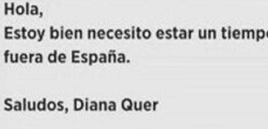 El e-mail enviado en nombre de Diana Quer enmaraña las pesquisas de su desaparición