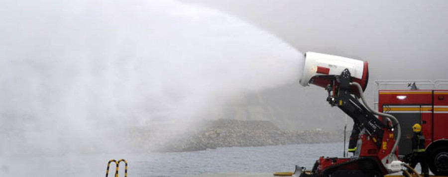 El Puerto Exterior presenta un sistema de extinción de incendios a distancia