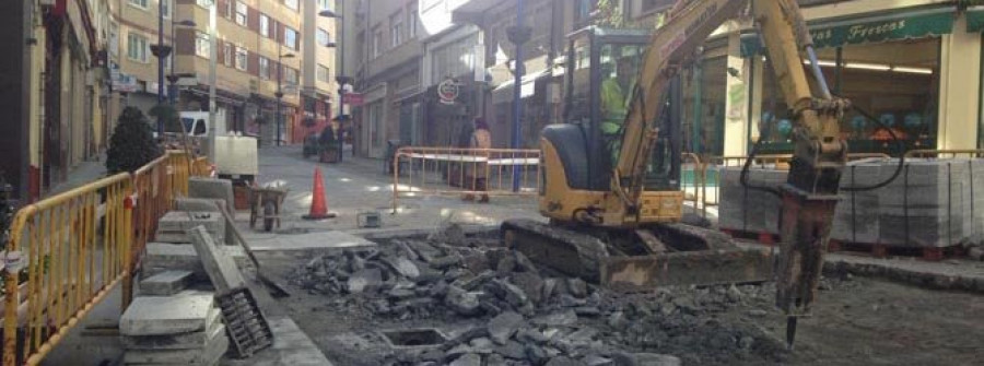 Culleredo repara las calles peatonales por los daños ocasionados por los camiones