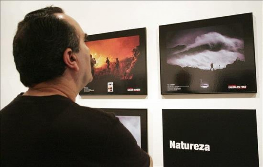 'Mar arbolada', una fotografía del temporal gana el concurso Galicia en Foco