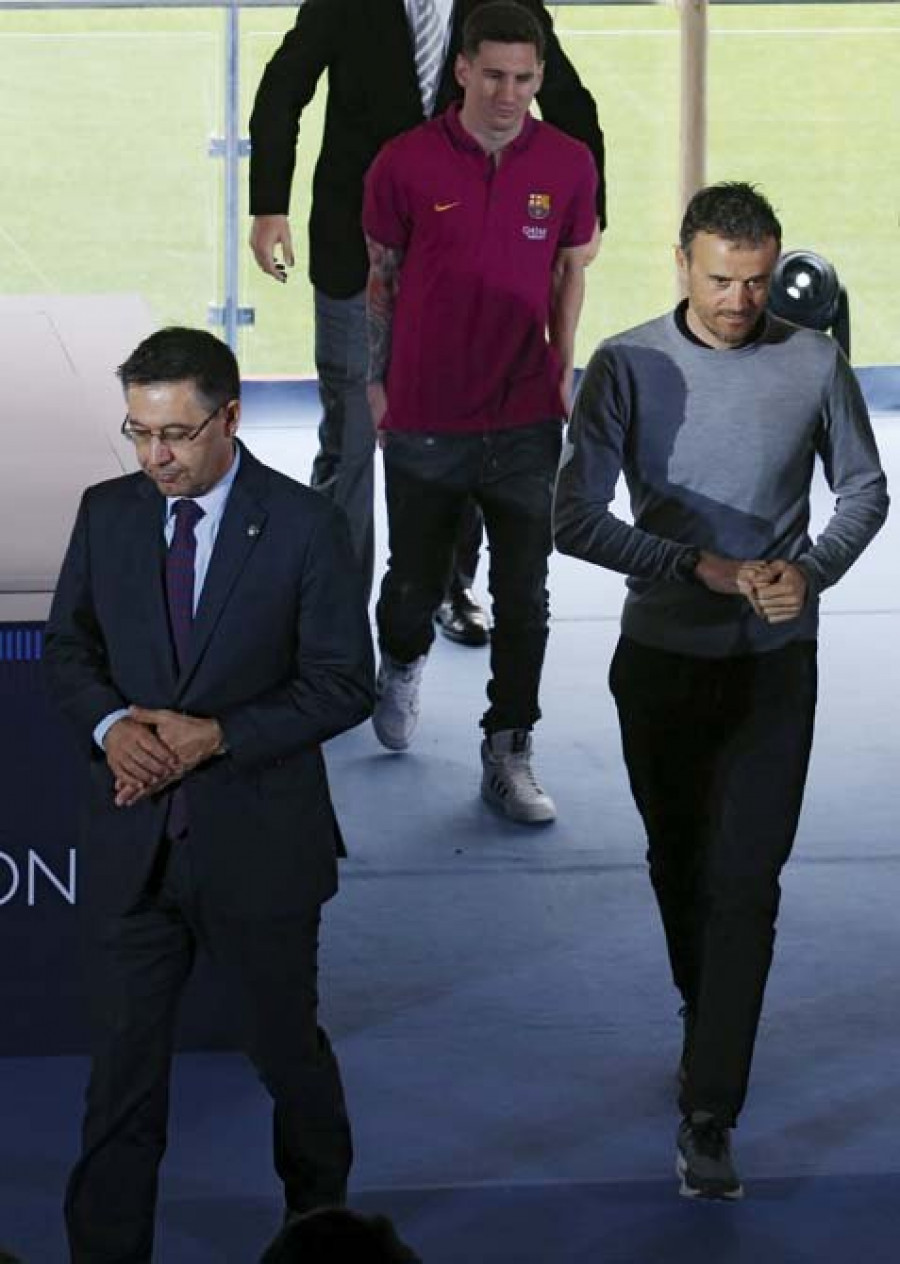 Bartomeu pide seguir “dando calor y energía”   a Luis Enrique