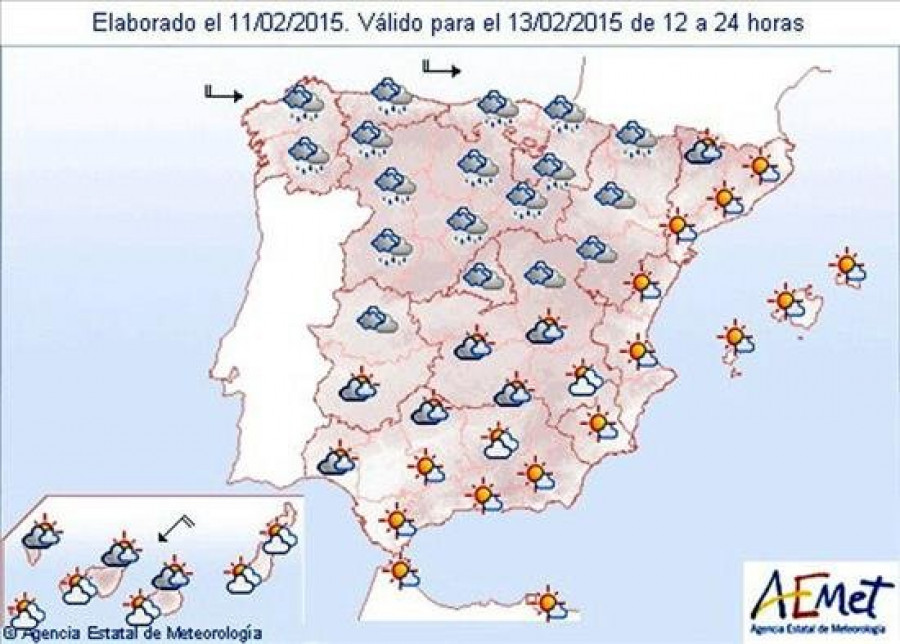 Mañana arrecia el viento en los litorales de Galicia y el Cantábrico