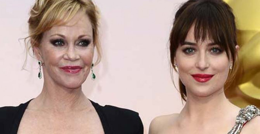 Melanie Griffith visita a su hija Dakota en el rodaje de “Cincuenta sombras”