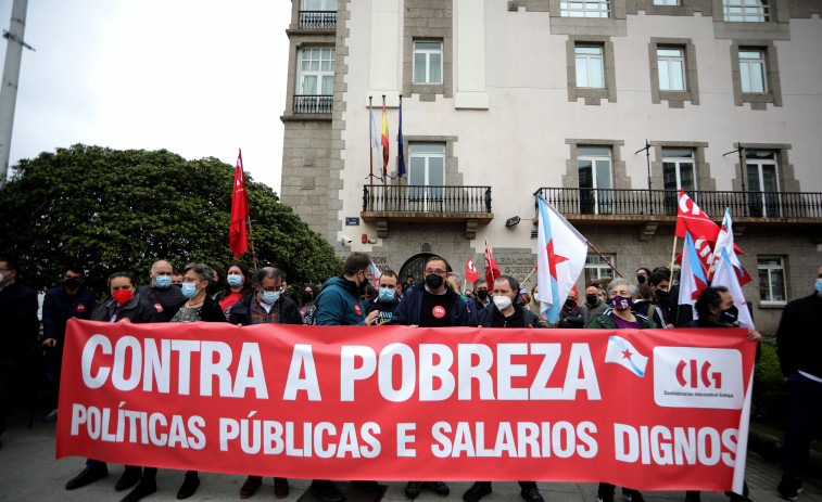 La CIG se concentra en A Coruña contra medidas económicas “insuficientes” del Gobierno