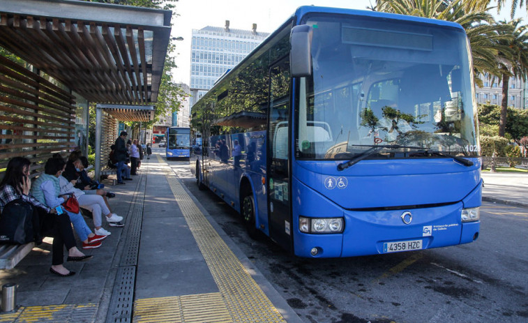 Cierre de las paradas del bus metropolitano de Entrejardines, plaza de Ourense y Costa da Palloza, en A Coruña