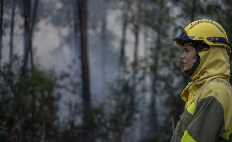 Un incendio forestal en Arbo obliga a activar la alerta por proximidad a las viviendas