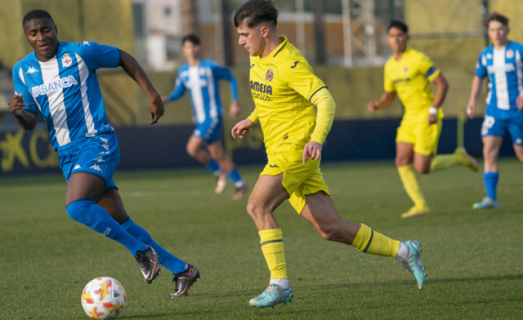 Un Depor inmenso se carga al Villarreal en los cuartos de final de la Copa del Rey Juvenil