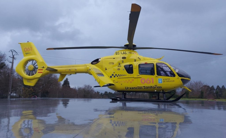 Evacuado en helicóptero un hombre que resultó herido tras caerse de un tejado en Curtis