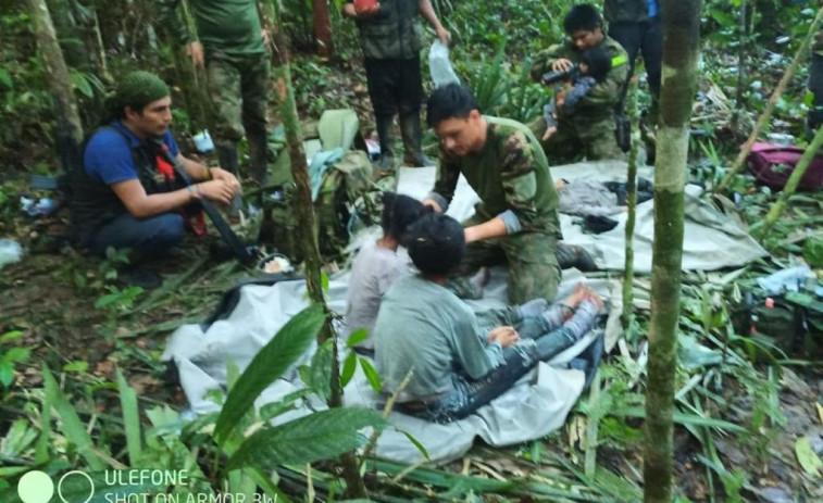 Salen del hospital los cuatro niños que estuvieron 40 días perdidos en la selva colombiana