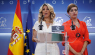 Yolanda Díaz garantiza el apoyo de Sumar a Sánchez frente a un Feijóo al que ve 