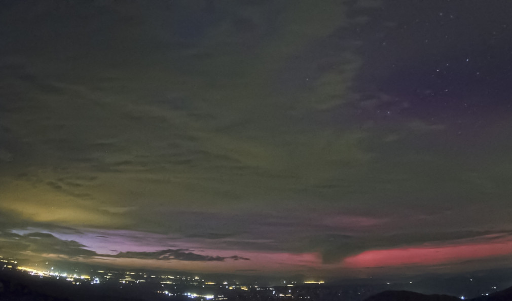 Galicia registra un inusual fenómeno de auroras boreales en la noche del viernes