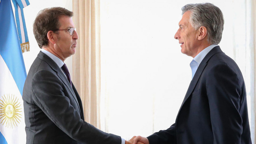 Feijóo traslada a Macri la preocupación de los gallegos en Argentina y las empresas que invierten en el país