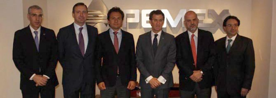 Feijóo confía en que la alianza entre Galicia y Pemex “dure mucho tiempo”