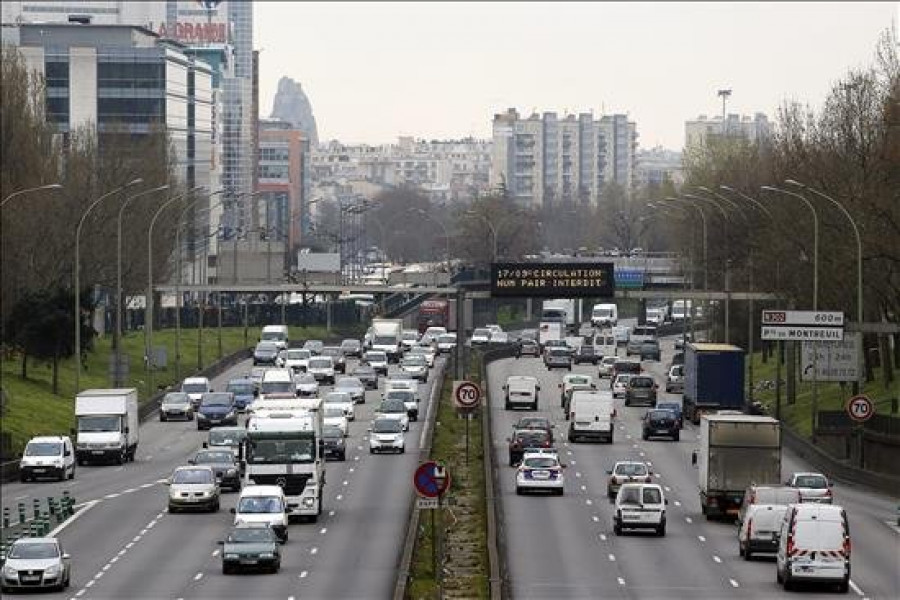 Circulación restringida en París por tercera vez por la contaminación