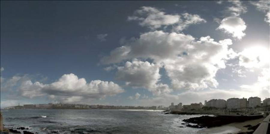 Jornada meteorológica indefinida en Galicia con restos de aire frío en altura