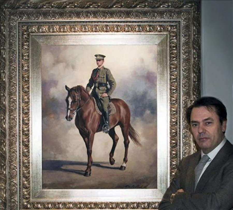 Dalmau pinta el primer cuadro del Rey a caballo, en una etapa poco conocida