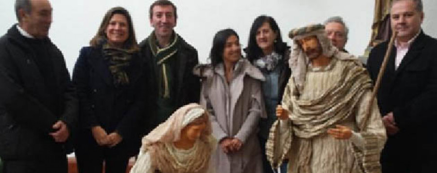 SADA - La asociación de San Martín de Meirás regala un belén a la iglesia