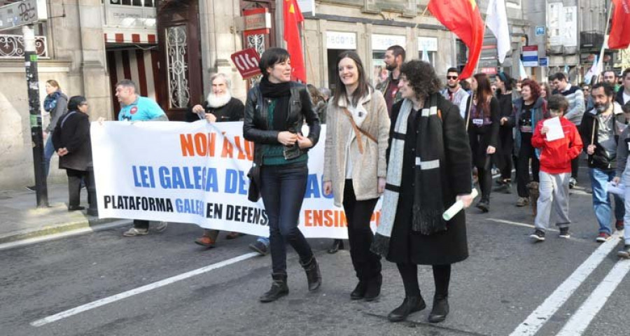 Cientos de alumnos exigen en Galicia la derogación de la nueva ley educativa