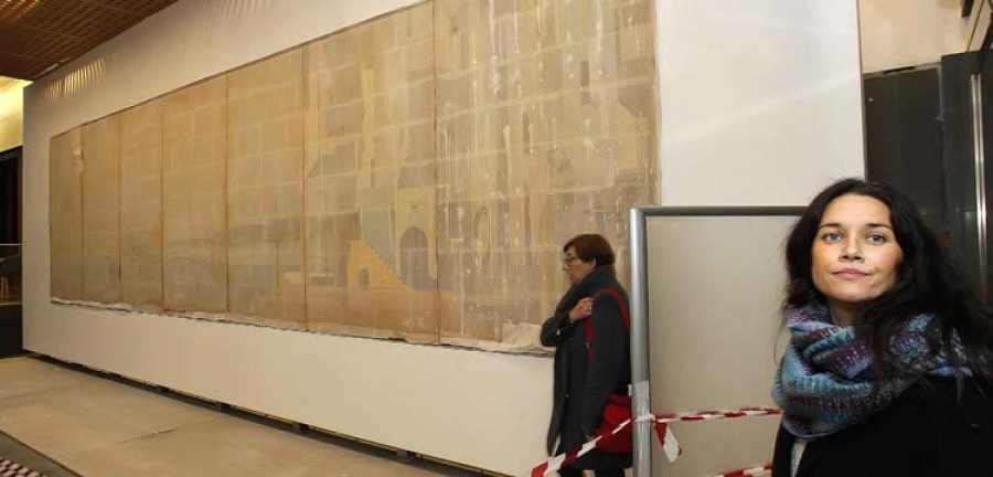 La restauración del mural de Lugrís empezará en 15 días a vista del público