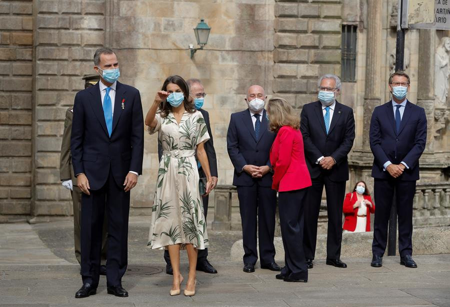 Los Reyes visitan Galicia en su día grande para realizar la Ofrenda al Apóstol