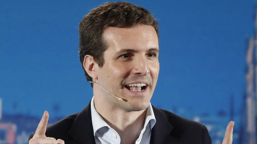 Casado critica la situación política de Cataluña en un acto celebrado hoy en Victoria