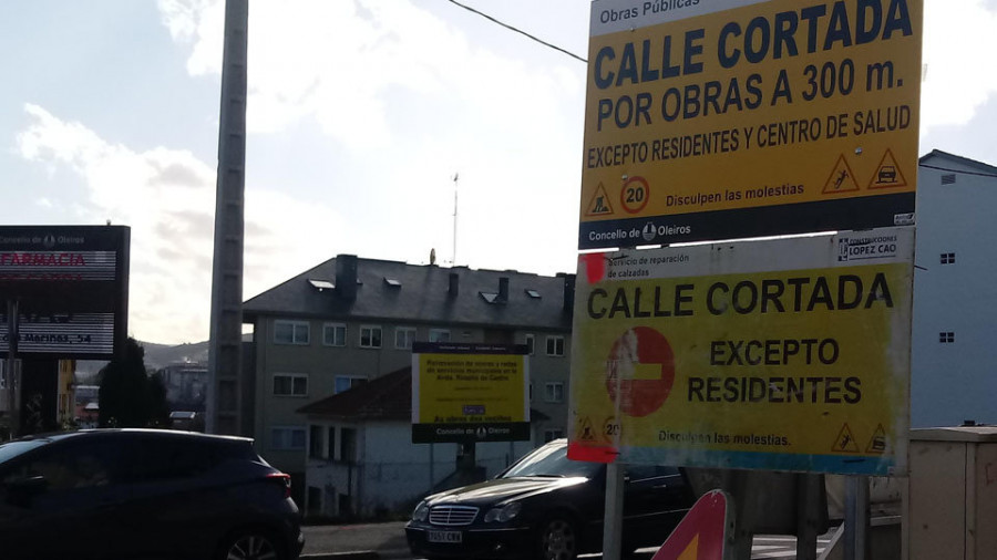 Cortes de tráfico esta noche en Perillo para colocar dos pasarelas peatonales