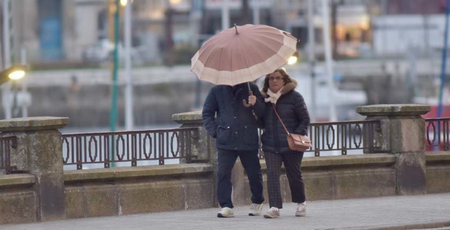 Clima A Coruña: lluvia y viento con intervalo fuerte en el litoral