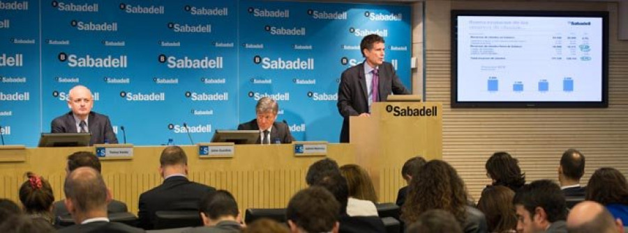 El Banco Sabadell gana 174 millones de euros hasta marzo, un 115,2% más