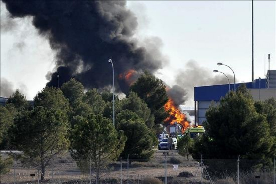 Cinco heridos en el accidente del F-16 en Albacete recibieron el alta anoche