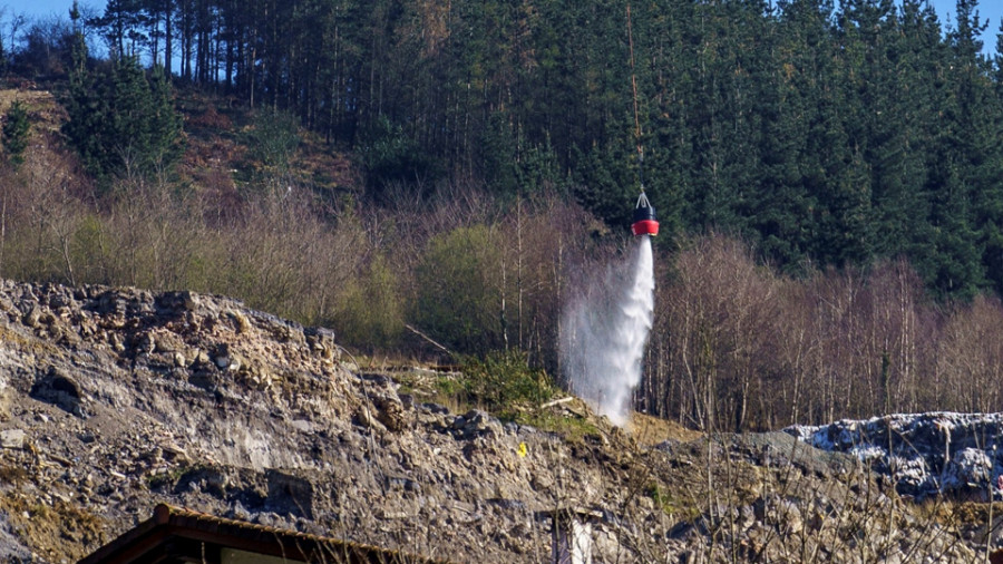 El incendio forestal de Porto do Son está ya estabilizado