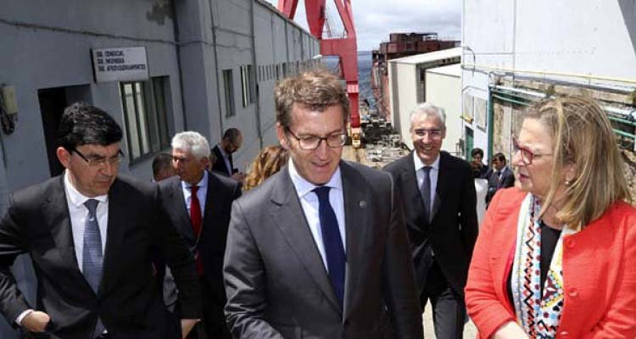 Feijóo celebra la entrada en vigor del contrato del ferry del astillero Vulcano