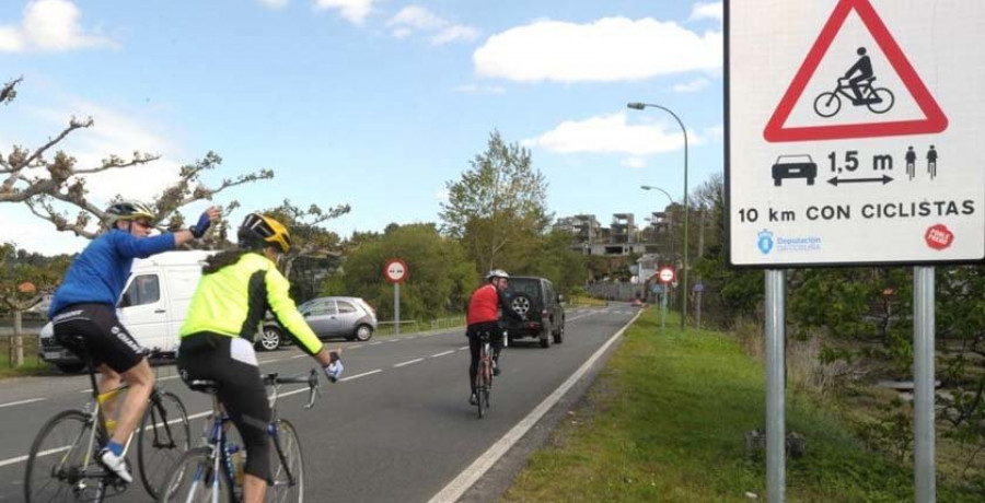La Diputación mejora la seguridad de los ciclistas con nuevas señales