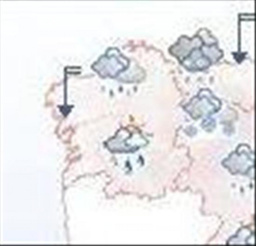 Alerta amarilla hoy en Galicia por fuertes vientos del norte en el litoral