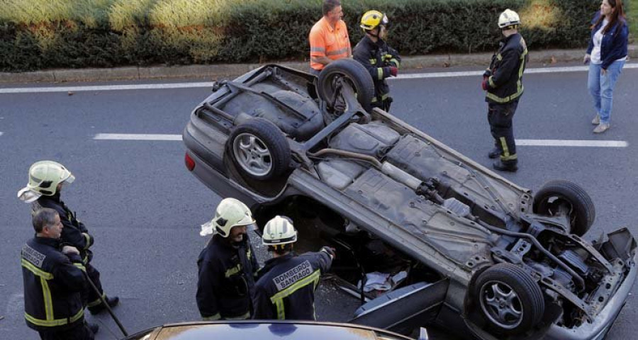 Accidente de tráfico: Fuerte colisión en la A-52 en O Porriño