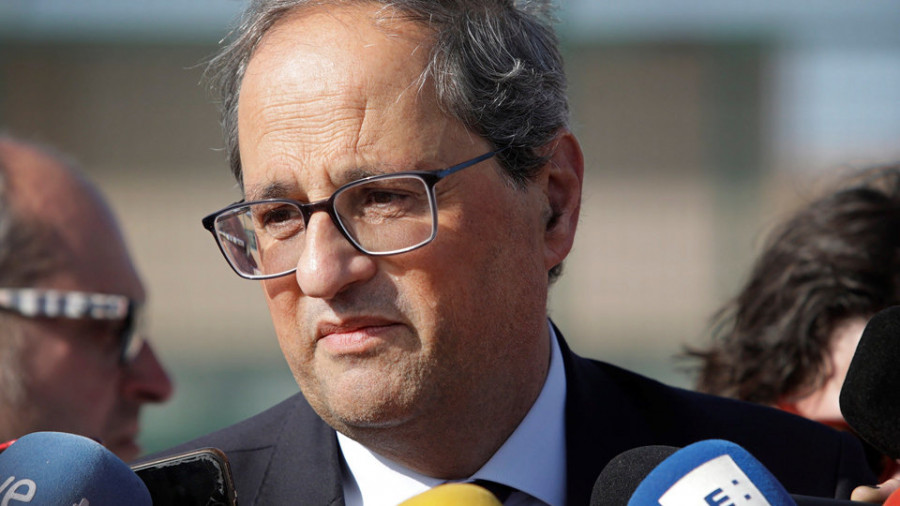 El TSJC procesa a Torra por presunta desobediencia a la Junta Electoral con los lazos amarillos