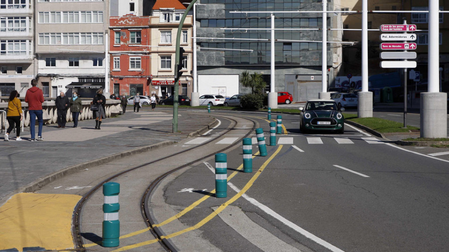 El “carril runner” sobre los raíles del tranvía se amplía hasta el Aquarium