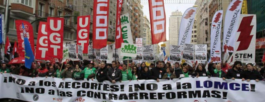 La “marea verde” contra la Lomce termina con protestas de estudiantes