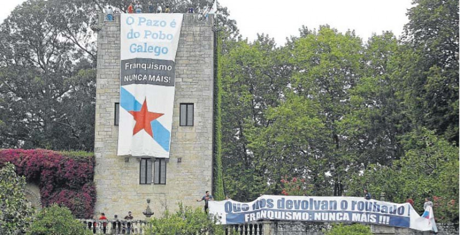 La familia Franco y su fundación denuncian a los 19 participantes en el asalto simbólico  al pazo de Meirás