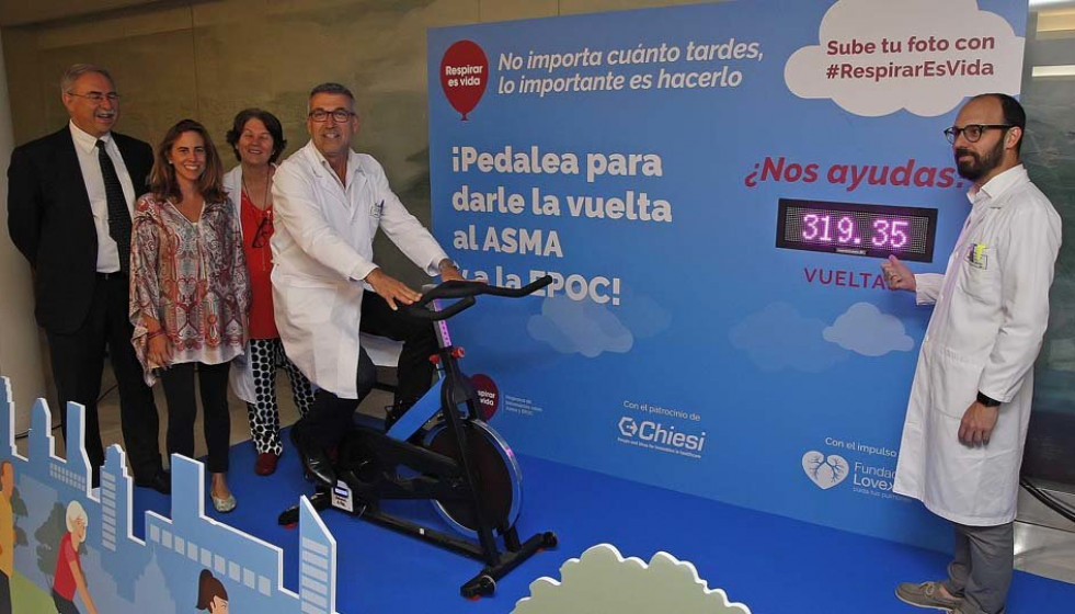 El Chuac anima a pedalear por los pacientes de EPOC y de asma