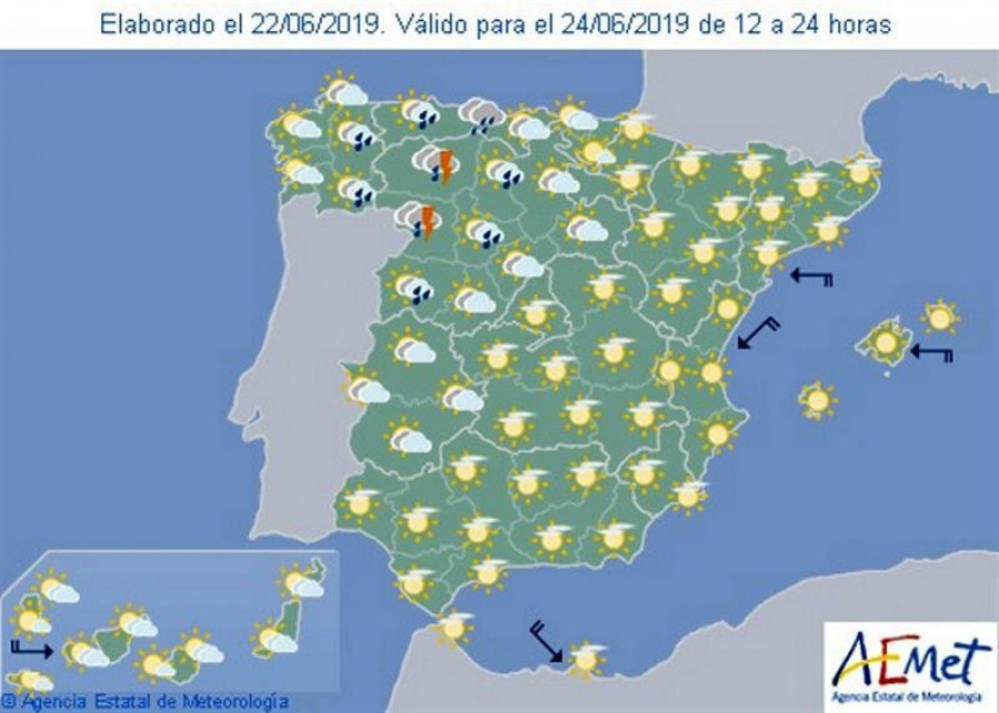 Un frente frío afectará a Galicia en un domingo de cielos cubiertos
