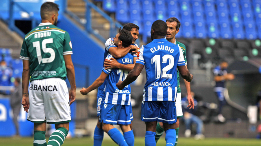 El conjunto blanquiazul ganó en su último compromiso liguero (1-0), ante el Coruxo en Riazor  | quintana