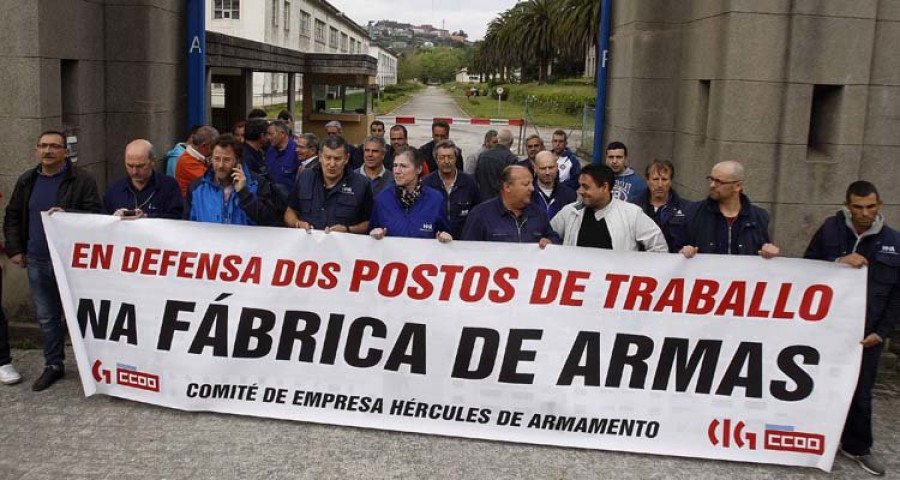 Los operarios de Hércules de Armamento vuelven a la huelga para reclamar sus salarios