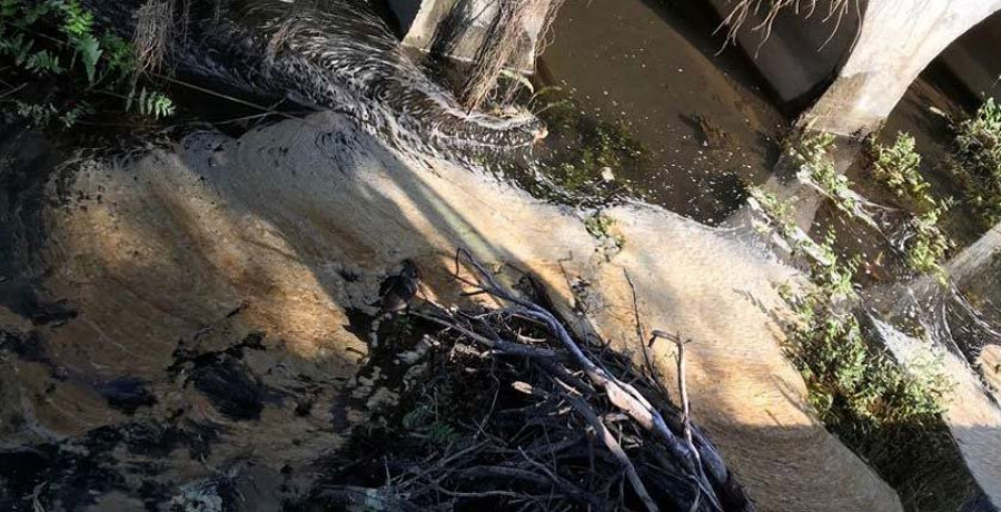 La Policía Local investiga un posible vertido incontrolado 
a un afluente del río Valiñas