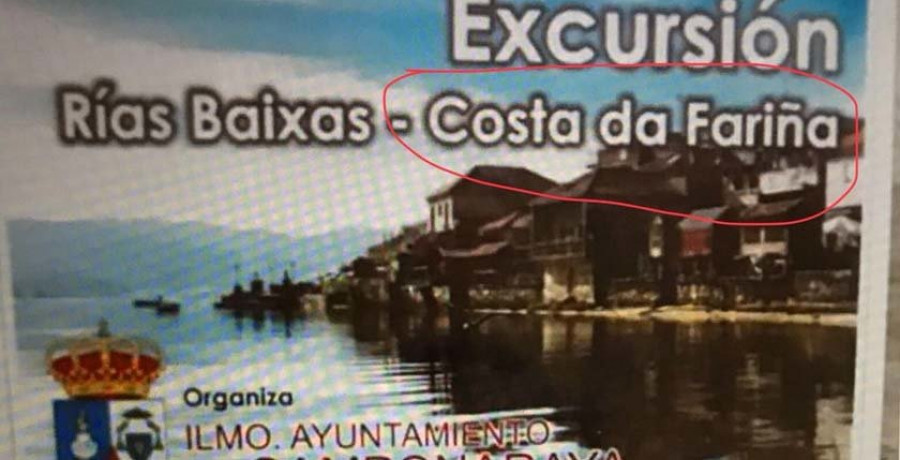 Retiran el cartel de “Costa da Fariña” tras la queja de Cambados y Diputación