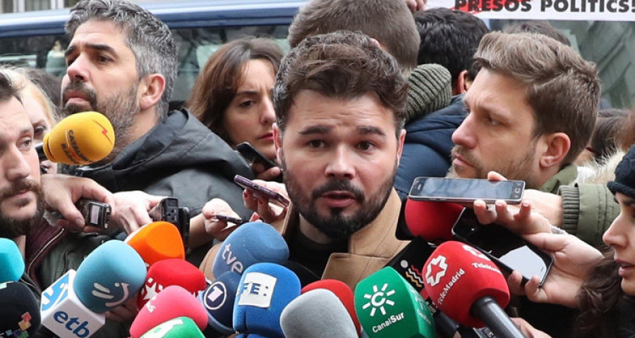 Rufián sitúa a Junqueras como el plan B si Puigdemont no puede volver