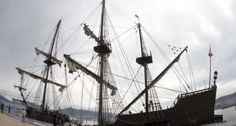 El “Galeón Andalucía” llega a Vigo tras años de gira