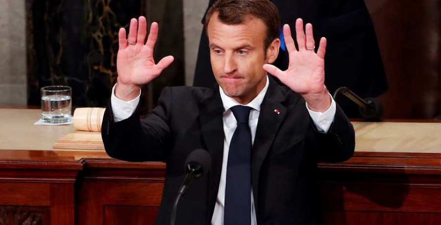 Macron marca diferencias con Trump ante el Congreso de EEUU