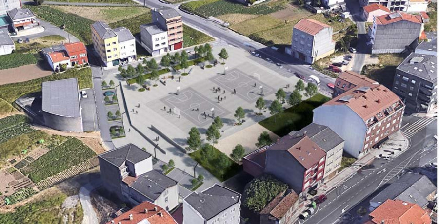 Arteixo prevé construir una plaza con pistas deportivas en Meicende