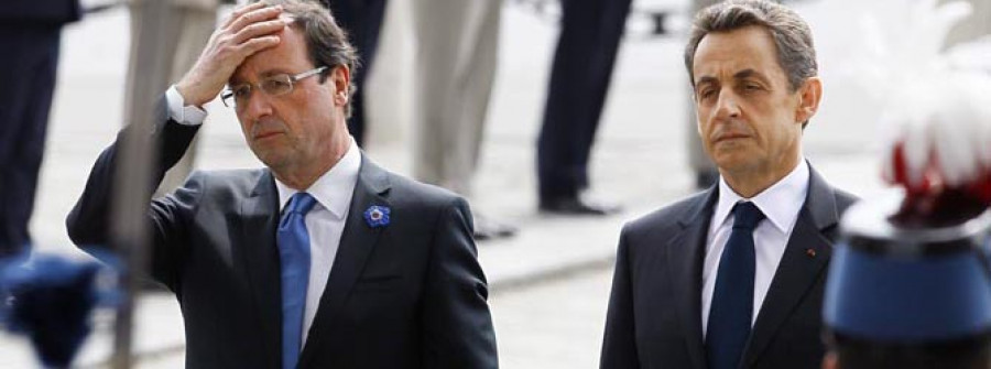 Hollande celebra su primer acto oficial con Sarkozy antes de asumir el cargo